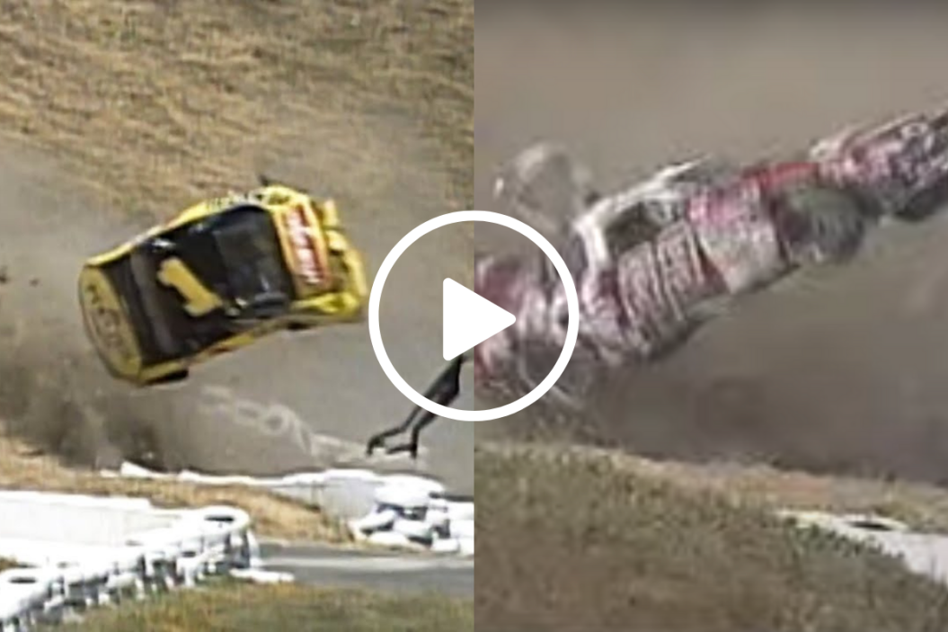 steve park and ken schrader both wreck at 1999 sears point