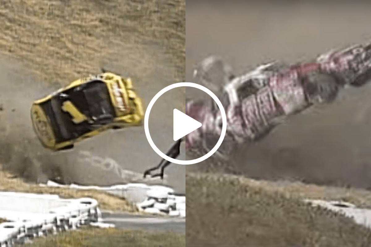 steve park and ken schrader both wreck at 1999 sears point