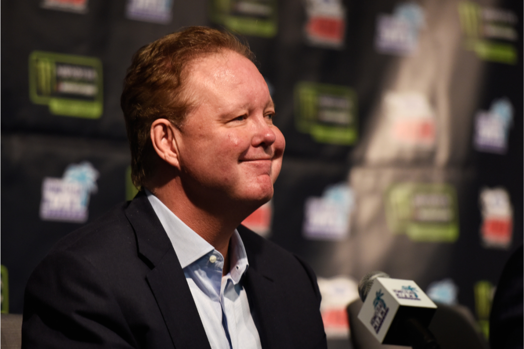 Brian France attends a press conference prior to the 2017 Ford EcoBoost 400 at Homestead-Miami Speedway