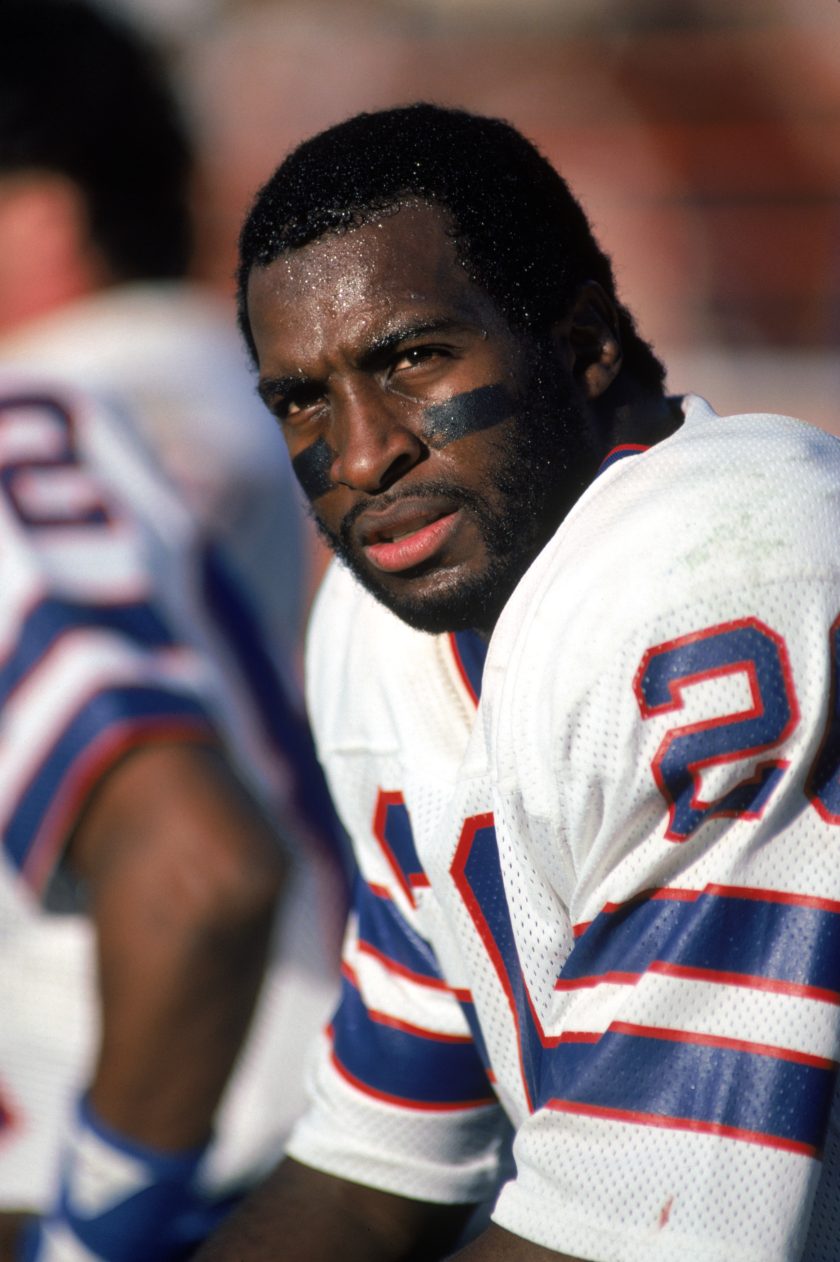 Joe Cribbs looks on during a 1983 Bills game.