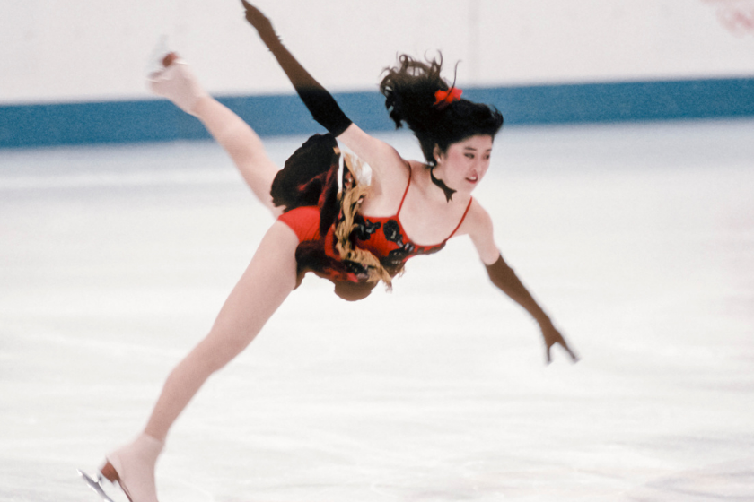 Kristi Yamaguchi skates at the 1992 Winter Olympics in Albertville, France.