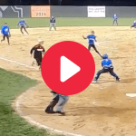 Softball Runner Flattens First Baseman, Gets Ejected Then Beaned Next Game  - FanBuzz