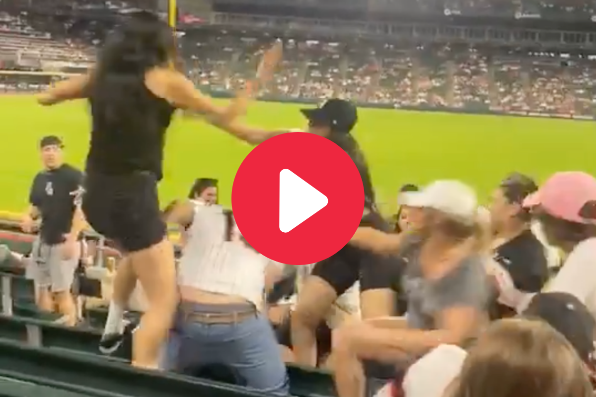 Basebrawl: Shocking moment brutal fight erupts among female baseball fans  at White Sox game