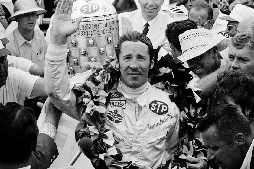 mario andretti after winning the 1969 indy 500