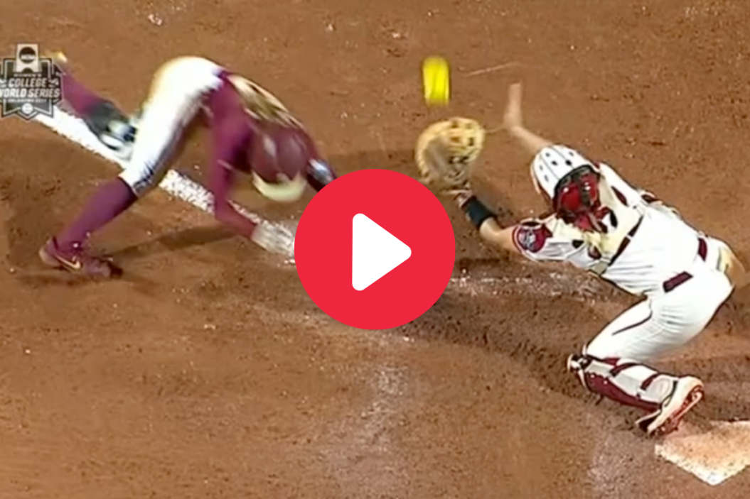 Obstruction Call at Home Plate in the 2021 Women's College World Series