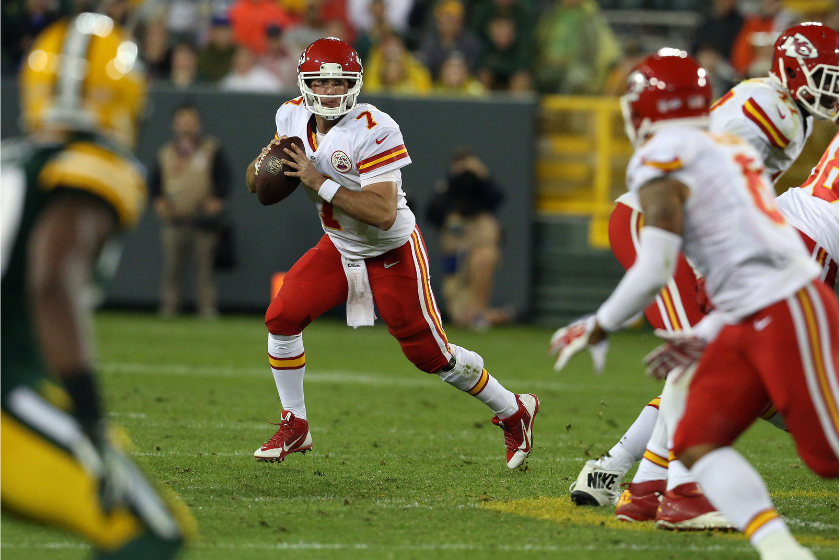 Kansas City Chiefs quarterback Aaron Murray looks to pass in a preaseason matchup against the Green Bay Packers.
