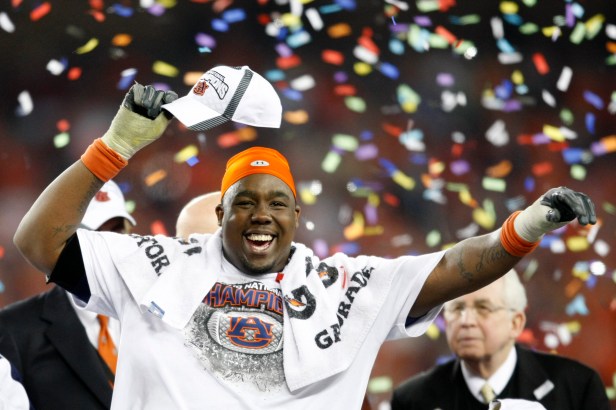 Nick Fairley Celebrates 2011 BCS National Championship Game win