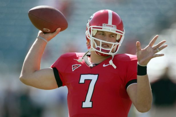 Matthew Stafford warms up prior to the Florida game in 2006. 
