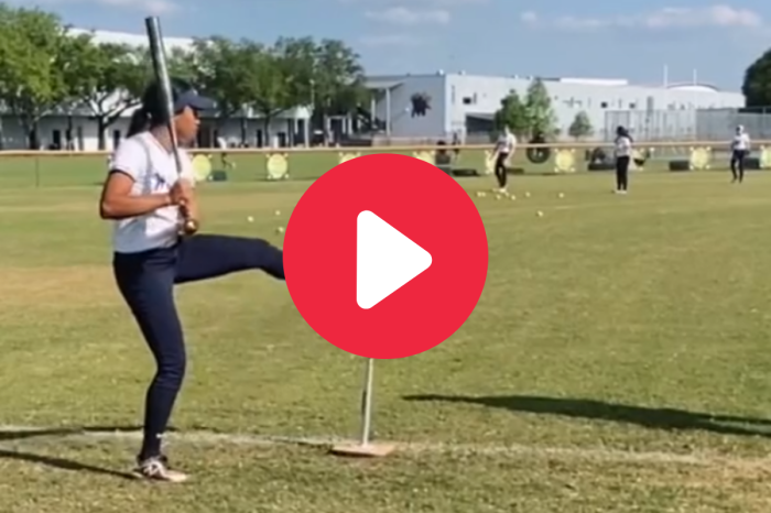 Softball Player’s Bat Trick Routine Made Her a Viral Star