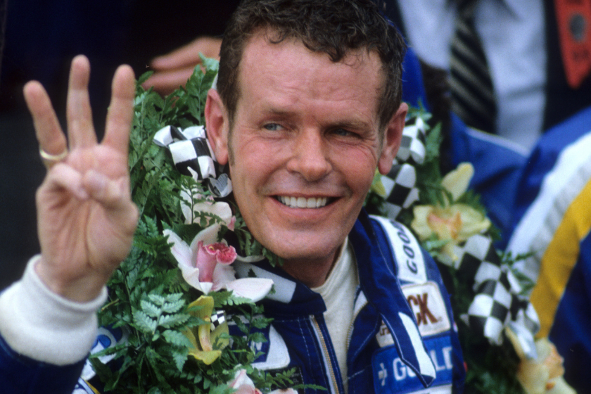 bobby unser after winning 1981 indy 500
