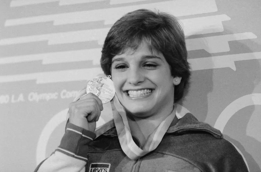 Mary Lou Retton at the Olympics.