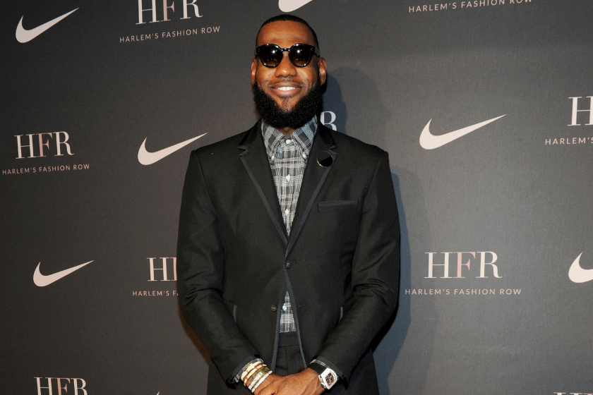 LeBron James attends the Harlem Fashion Row Collective fashion show in 2018.