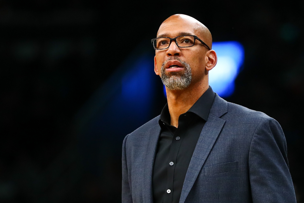 Monty Williams looks on during a Phoenix Suns game.