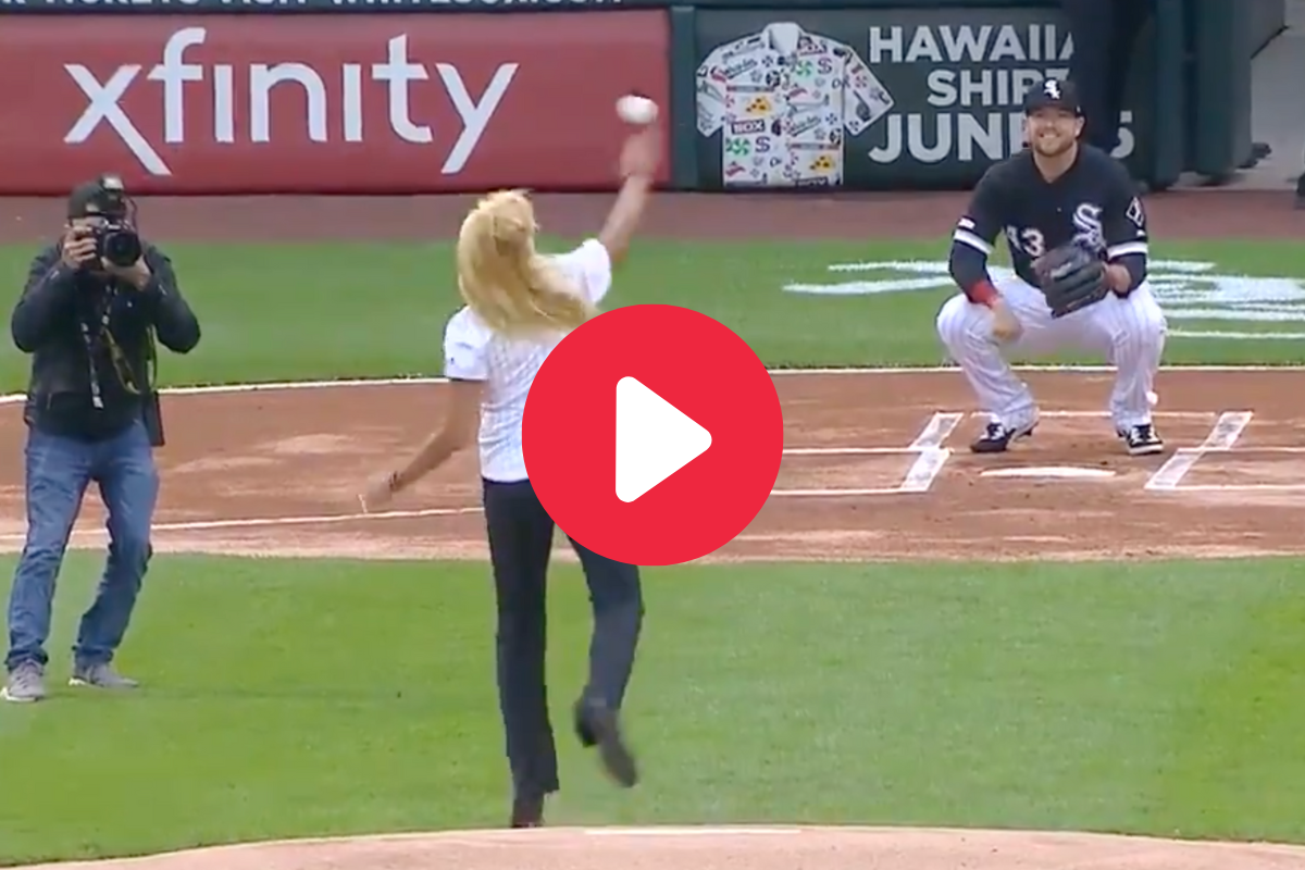 Woman Beans Cameraman with Worst First Pitch Since 50 Cent
