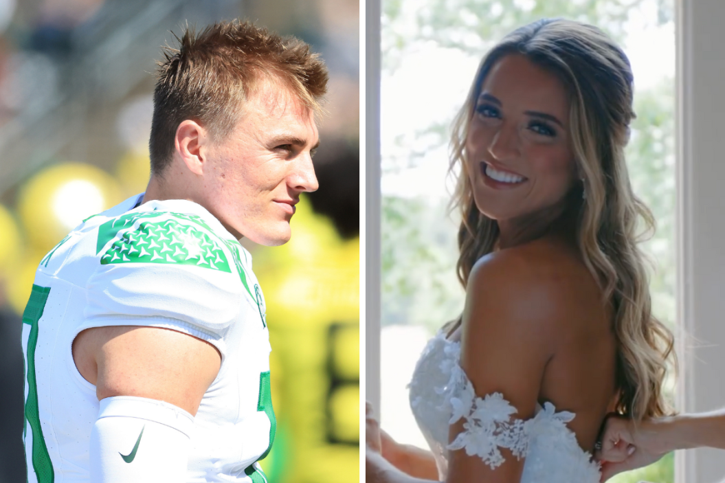 Bo Nix married Izzy Smoke, who was a cheerleader at Auburn, this past summer.
