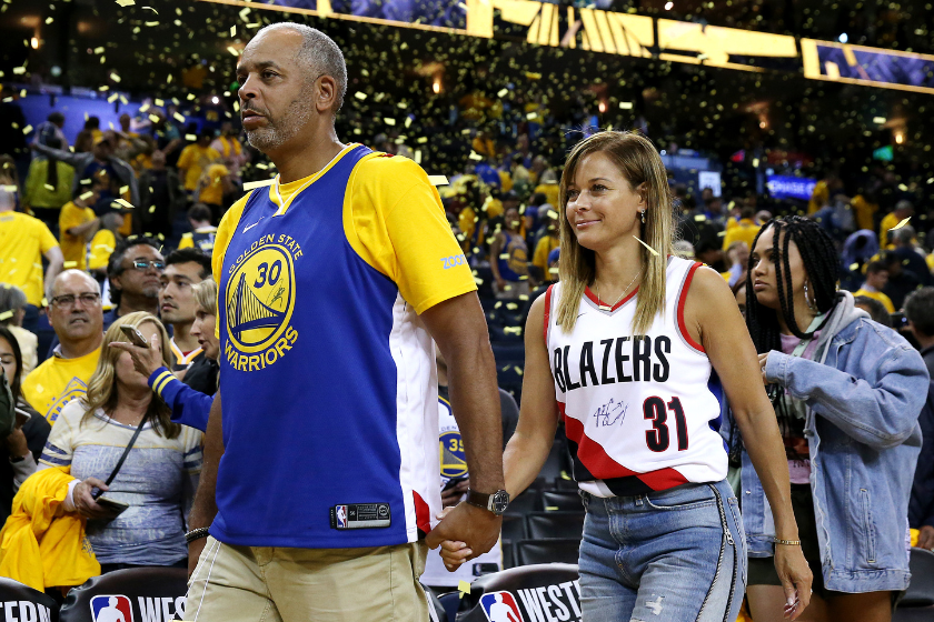 Dell Curry and Sonya Curry, parents of Stephen Curry #30 of the Golden State Warriors , and Seth Curry #31 of the Portland Trail Blazers , attend game one of the NBA Western Conference Finals at ORACLE Arena