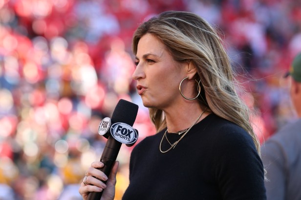 Erin Andrews Reporting During NFL Game