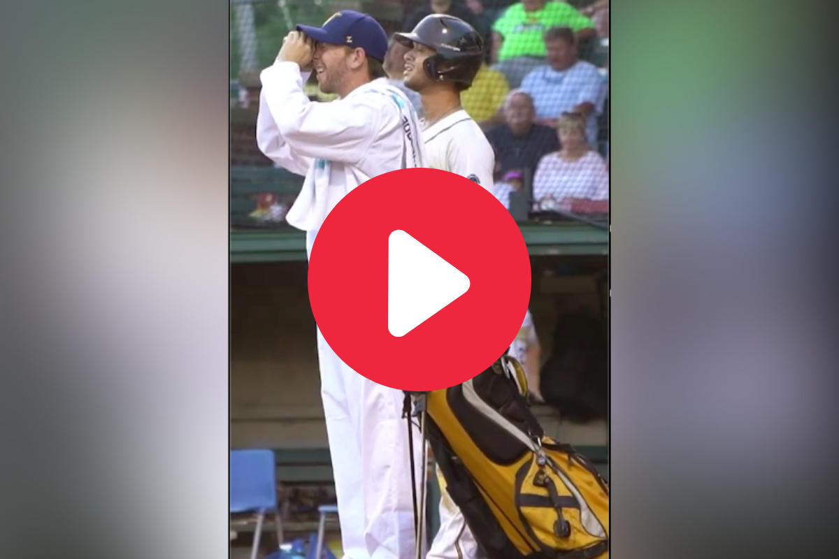 Batter Utilizes Golf Caddie in Hysterical Walk Up [VIDEO]
