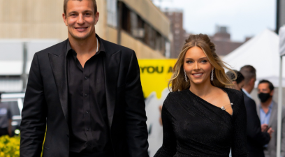 Rob Gronkowski and Camille Costek at the 2021 ESPYs.