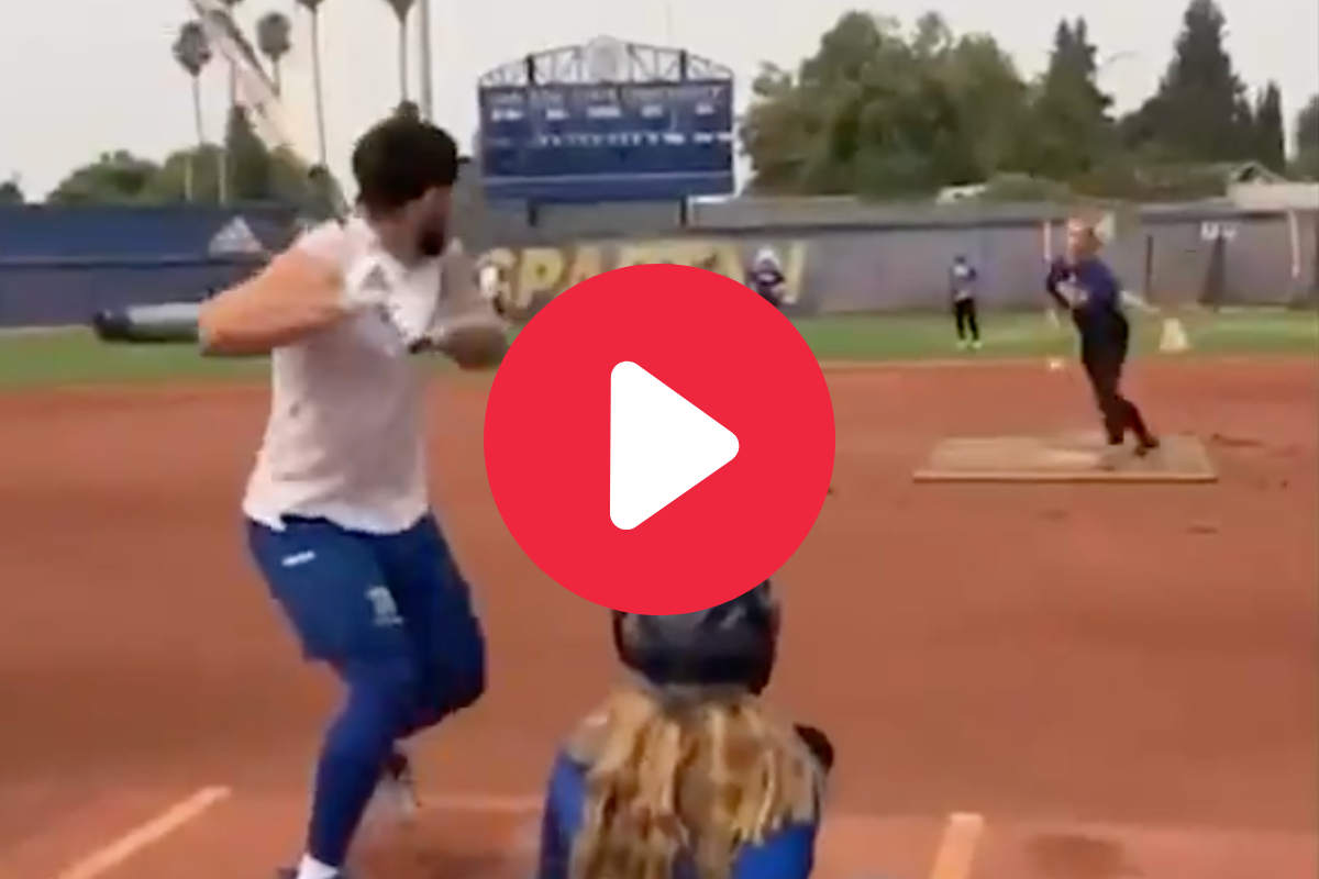 Softball Pitcher Embarrasses Football Team, Then the Punter Does the Unthinkable