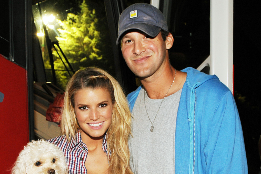Tony Romo and Jessica Simpson at the Annual Country Thunder USA festival in 2008.