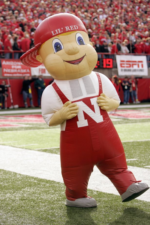 Lil' Red Mascot Cheers for Nebraska