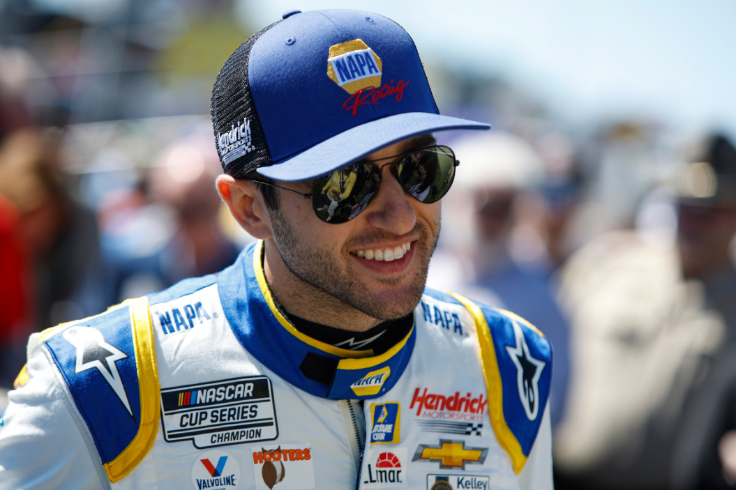 Chase Elliott waits on the grid prior to the NASCAR Cup Series Folds of Honor QuikTrip 500 at Atlanta Motor Speedway on March 20, 2022 in Hampton, Georgia