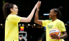 Seattle Storm teammates Breanna Stewart and Jewell Lloyd are two of the highest players in the WNBA.