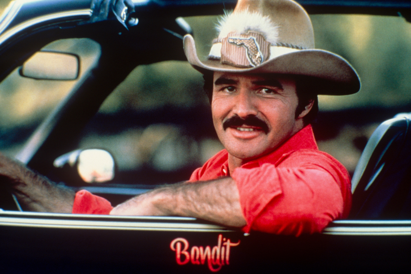 Burt Reynolds in the car from Smoky and the Bandit; circa 1970; New York