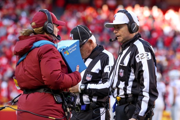 NFL Referees Look at Replay