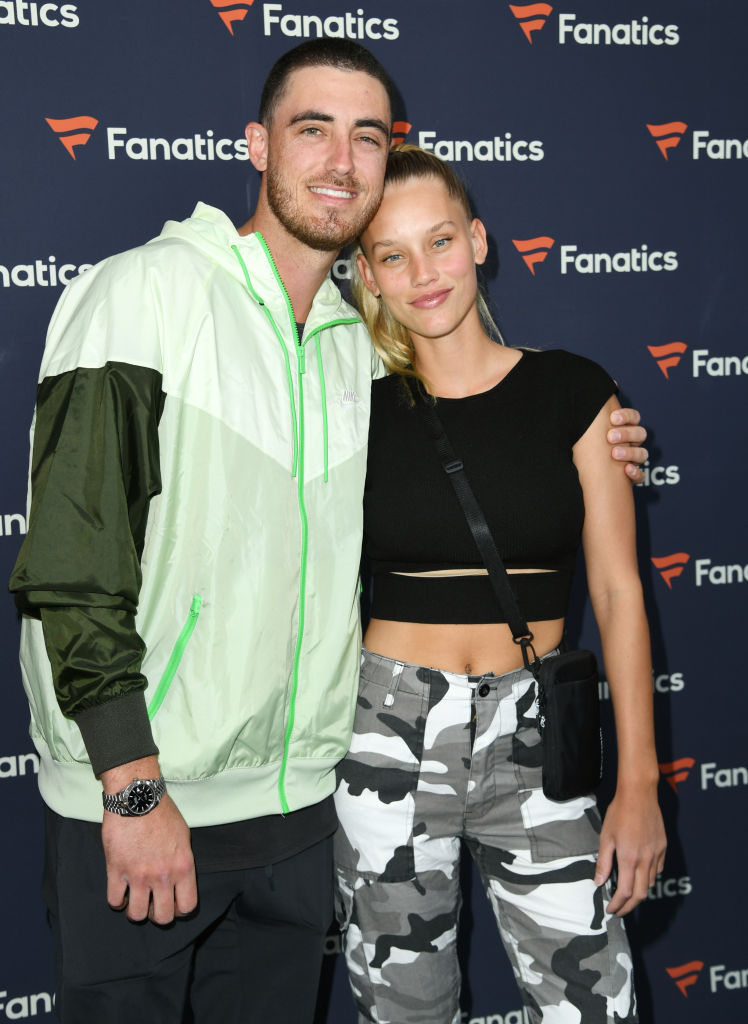 Cody Bellinger and his girlfriend Chase Carter at a Super Bowl party in 2022.