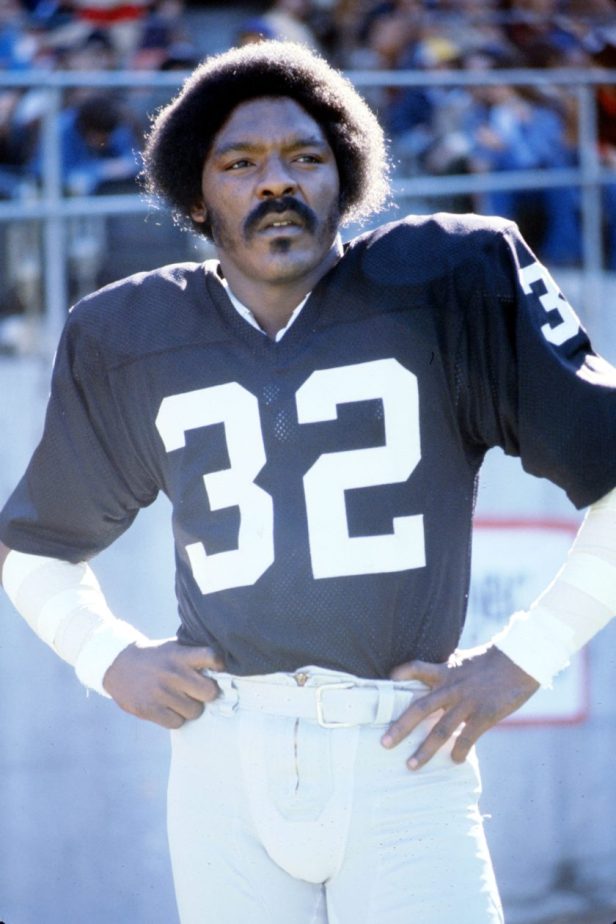 Jack Tatum stands on the sidelines for the Raiders.