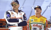Dale Earnhardt Sr and Terry Labonte in pit road before 1998 race at Bristol Motor Speedway