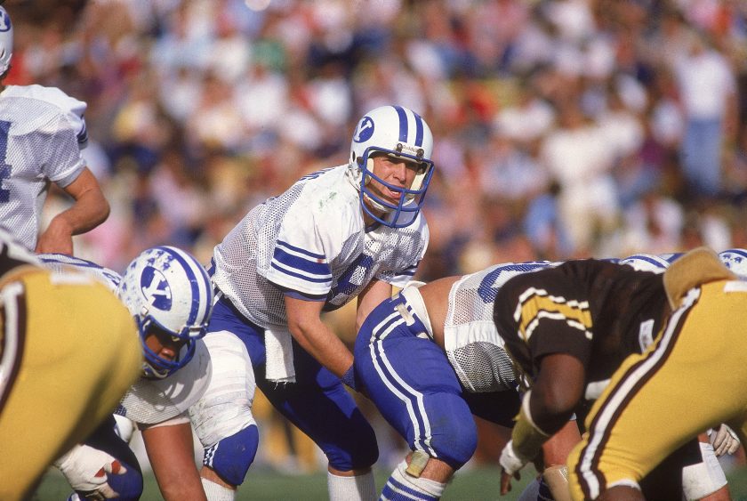 Steve Young during a 1983 BYU game.