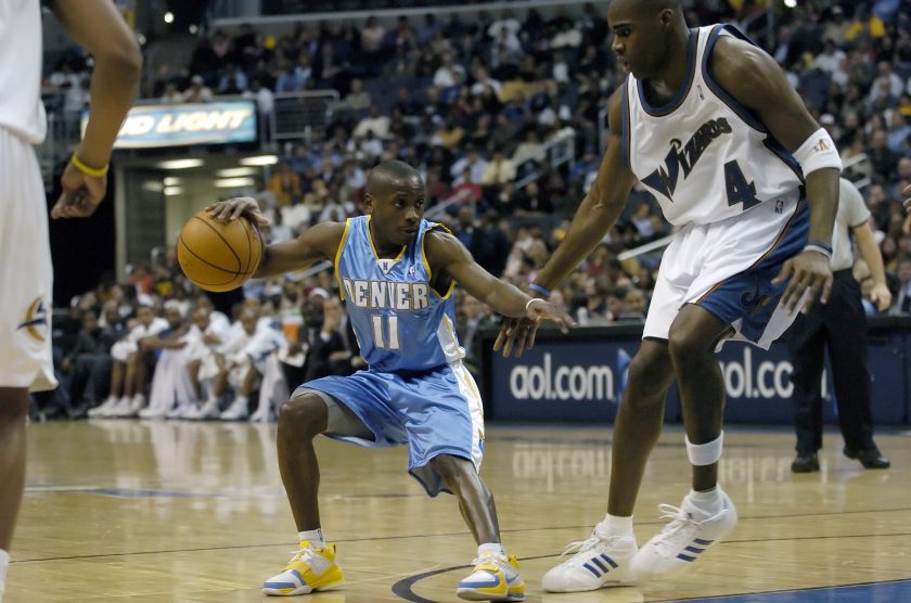 Earl Boykins dribbles during a 2005 game.