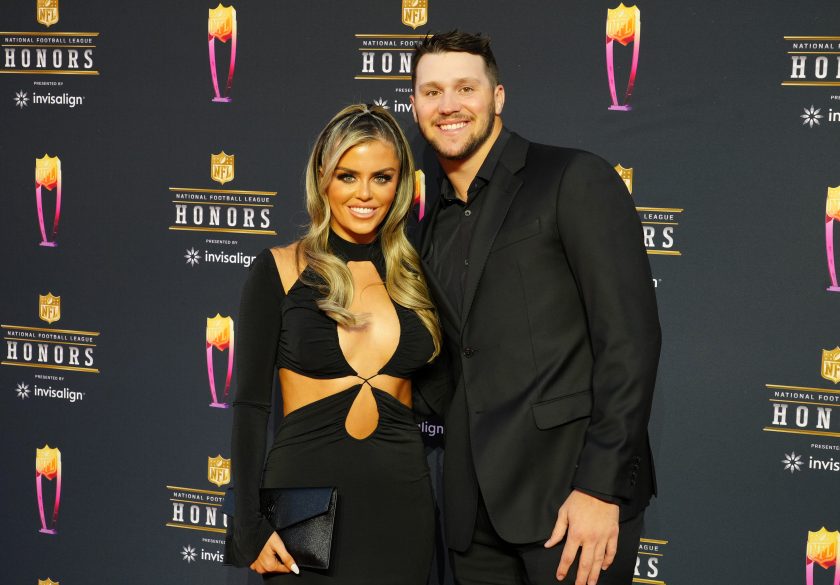 Josh Allen and Brittany Williams at the 2022 NFL Honors.