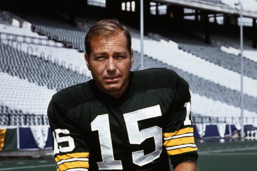 Bart Starr poses for a portrait picture.