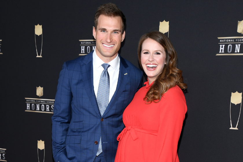 NFL player Kirk Cousins (L ) and Julie Hampton attend the 8th Annual NFL Honors at The Fox Theatre