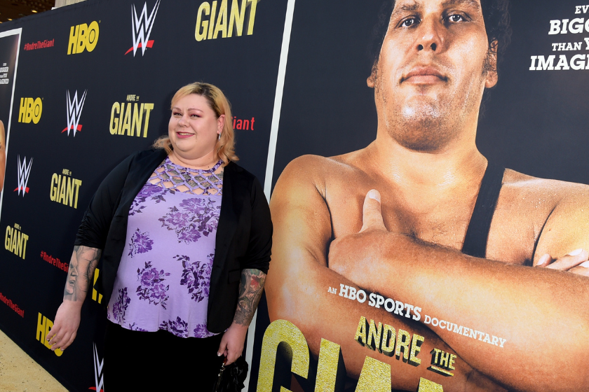  Robin Christensen, Andre's daughter arrives at the premiere of HBO's "Andre The Giant" at the Cinerama Dome
