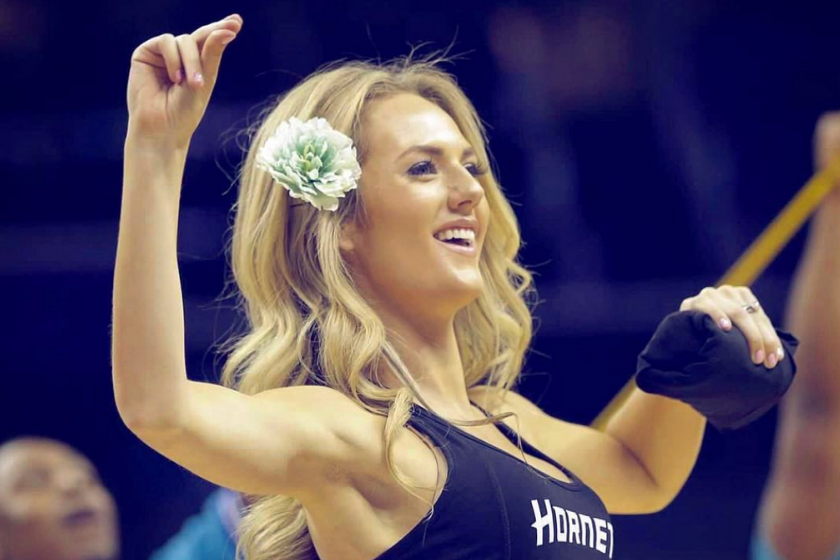 haley carey cheerleading for the charlotte hornets
