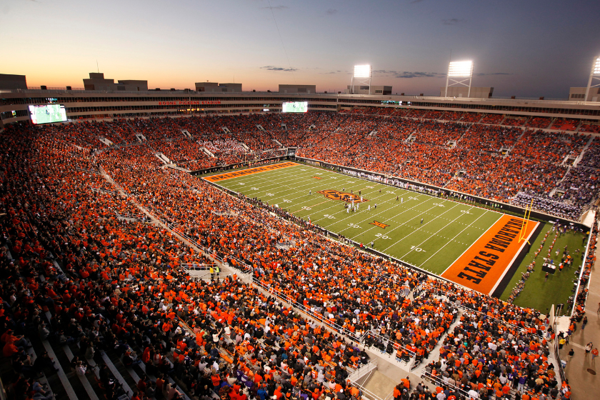 A general view of the stadium during the game against the TCU Horned Frogs November 7, 2015 at Boone Pickens Stadium in Stillwater, Oklahoma