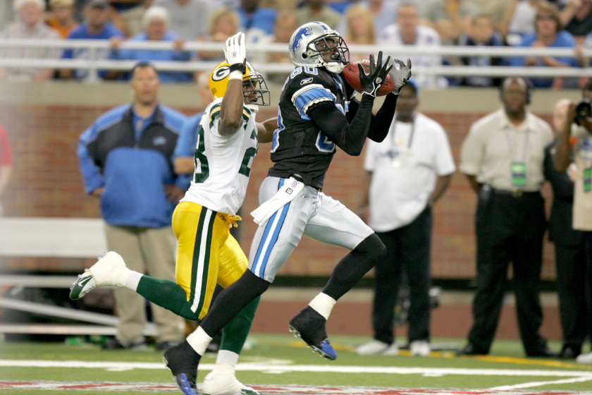 Charles Rogers in action for the Detroit Lions