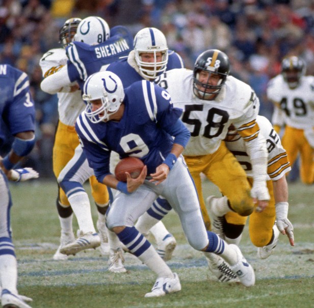 Colts Quarterback Mark Herrmann Gets Sacked