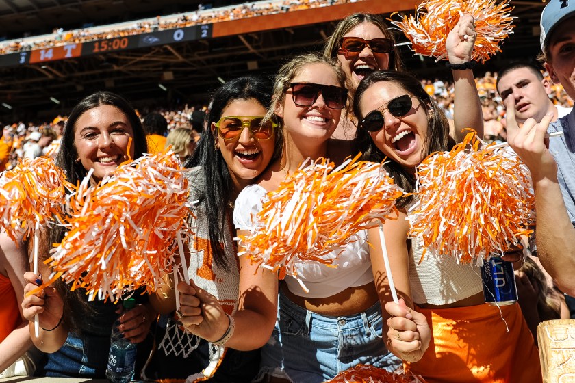 Tennessee fans root for the Vols.