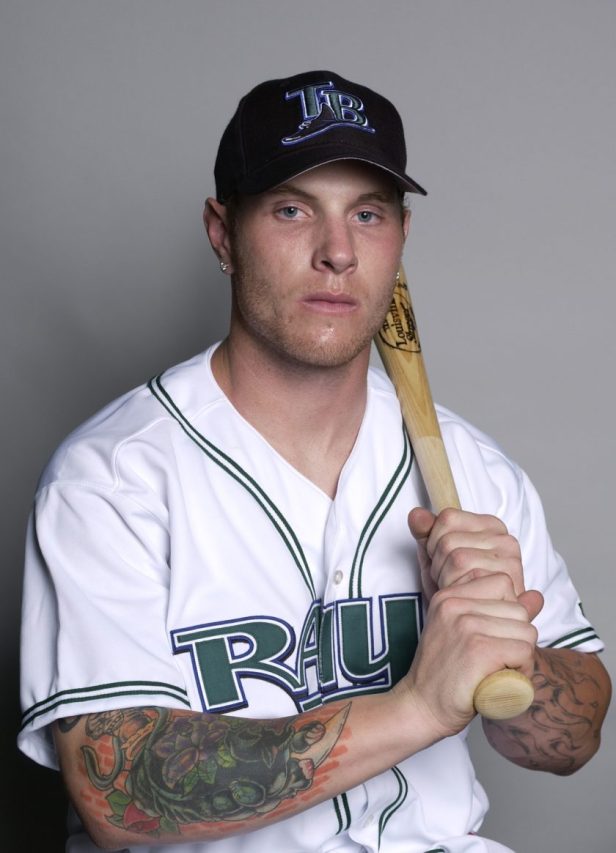 Josh Hamilton of the Tampa Bay Devil Rays poses for a portrait during the Devil Rays spring training Media Day on February 21, 2003.