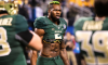 Shawn Oakman #2 of the Baylor Bears before a game against the Michigan State Spartans