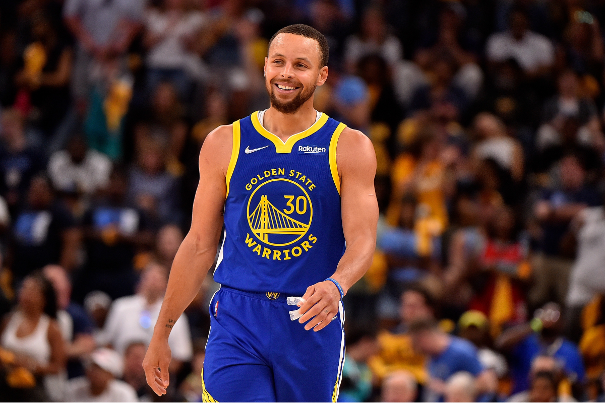 NBA All Star and GoldenState Warriors Guard Stephen Curry creates