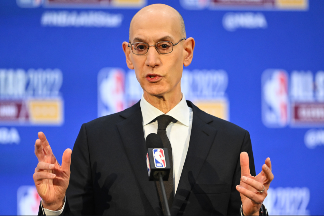 Adam Silver at his annual press conference at the 2022 NBA All-Star Game in Cleveland, Ohio.