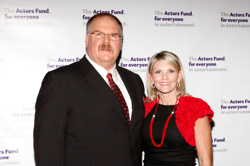 Head coach of the Philadelphia Eagles Andy Reid and Tammy Reid attend the 2011 Actors Fund Gala at Marriot Marquis