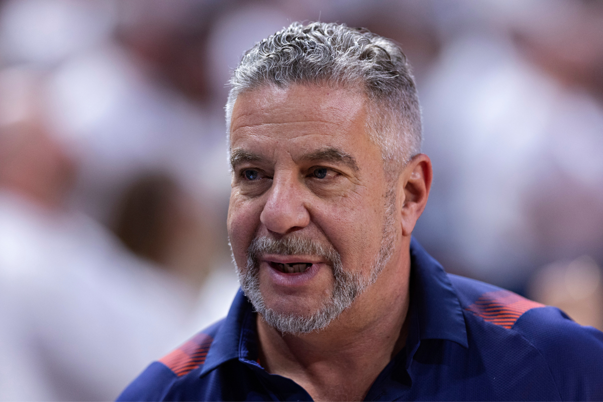 Bruce Pearl looks on during an Auburn game in 2022.